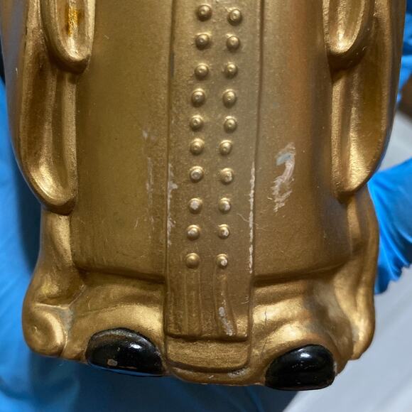 Vintage Good Fortune Fu Lu Shou Figurine Statue coin bank travel souvenir UNIQUE - Picture 4 of 13